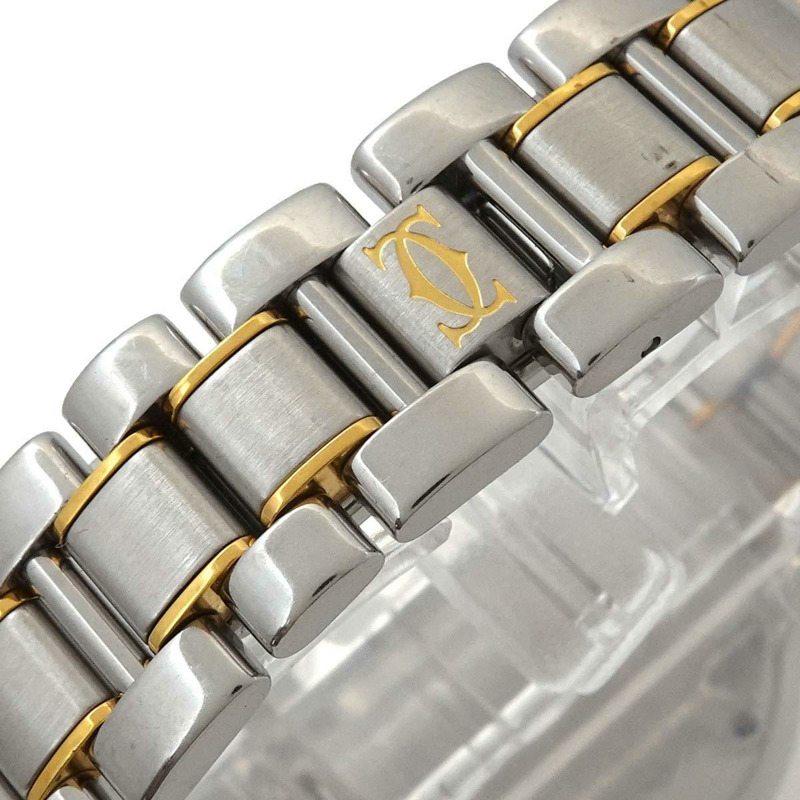 卡地亞 Must 21 Vantianne 雙色腕錶 W10075R6 女士銀色石英錶-6