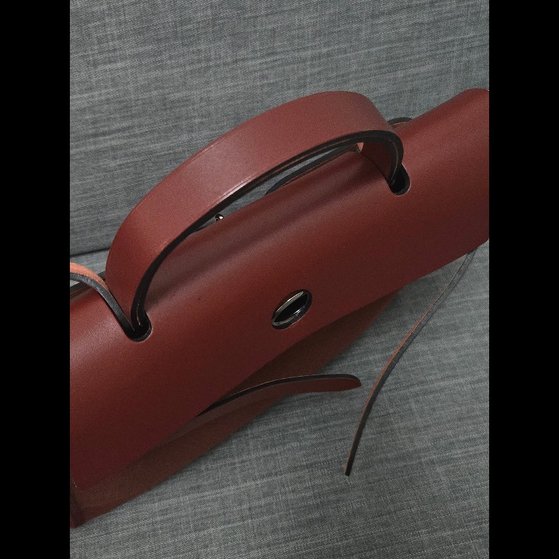 Hermes 愛馬仕 Herbag 31 愛馬仕紅 酒紅銀扣 手提 肩背  🈶子袋-13