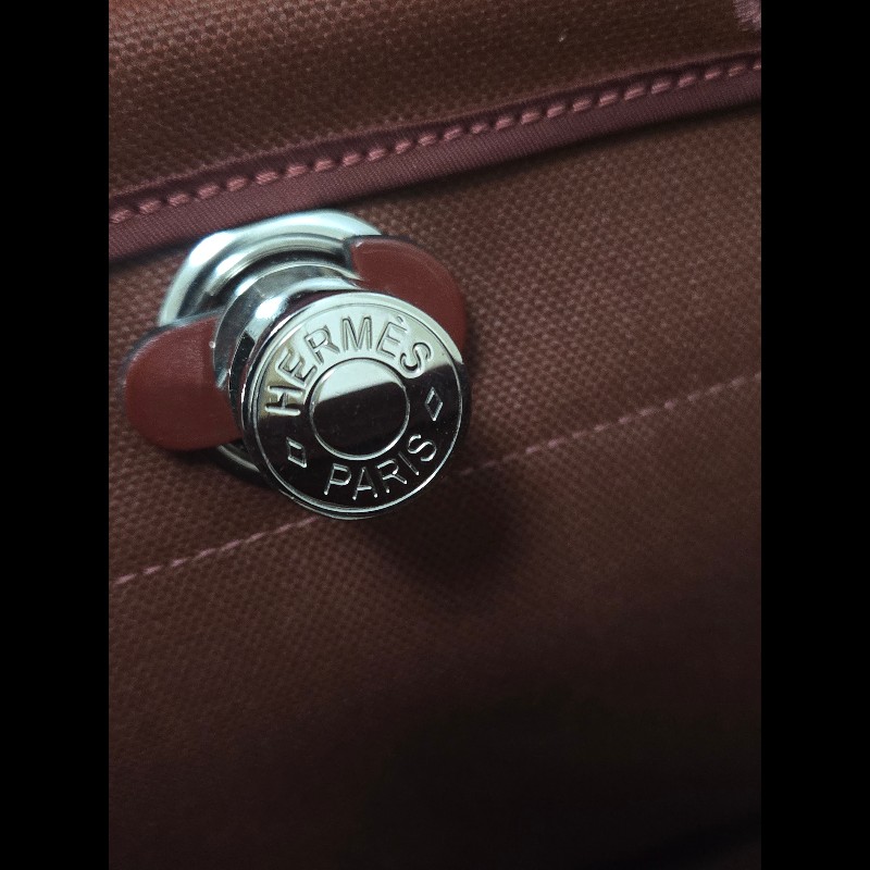 Hermes 愛馬仕 Herbag 31 愛馬仕紅 酒紅銀扣 手提 肩背  🈶子袋-28