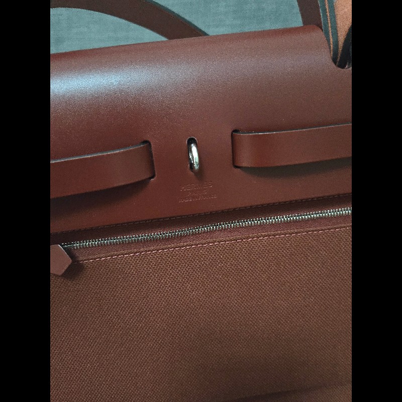 Hermes 愛馬仕 Herbag 31 愛馬仕紅 酒紅銀扣 手提 肩背  🈶子袋-33