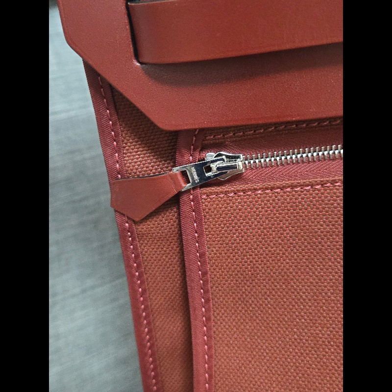 Hermes 愛馬仕 Herbag 31 愛馬仕紅 酒紅銀扣 手提 肩背  🈶子袋-34