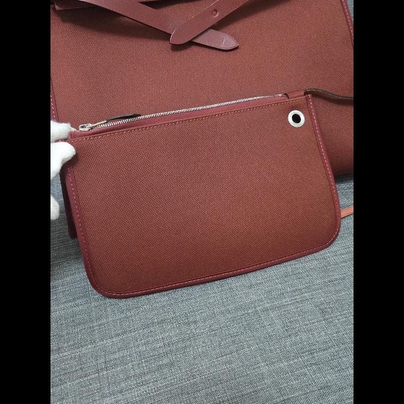 Hermes 愛馬仕 Herbag 31 愛馬仕紅 酒紅銀扣 手提 肩背  🈶子袋-37