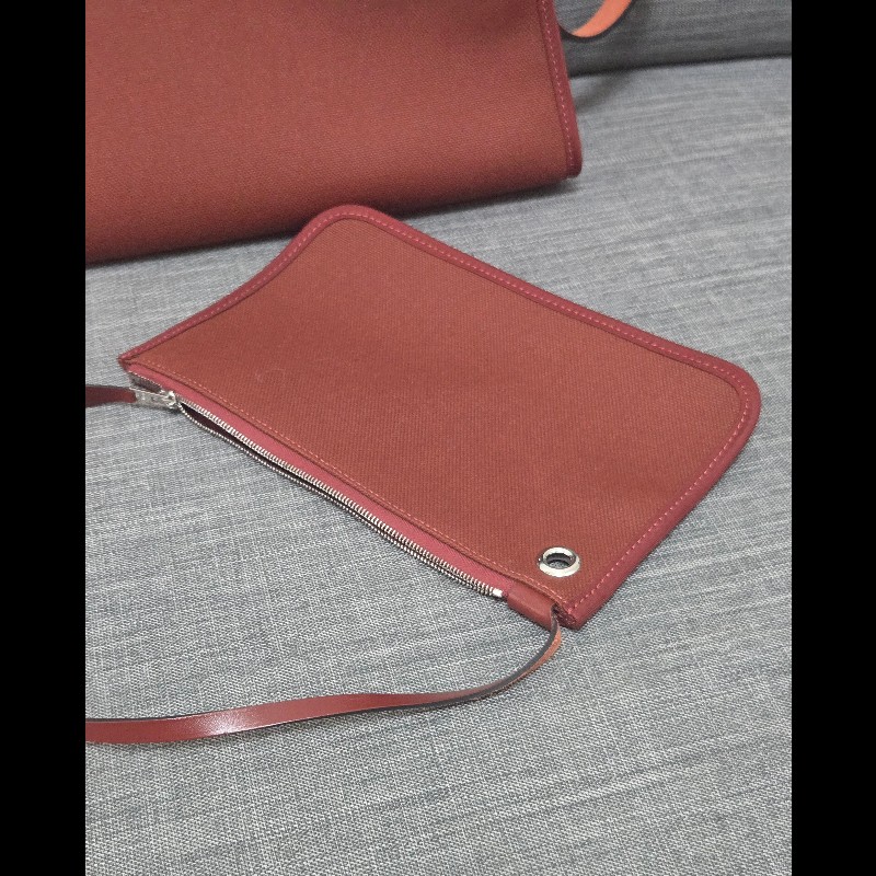 Hermes 愛馬仕 Herbag 31 愛馬仕紅 酒紅銀扣 手提 肩背  🈶子袋-38