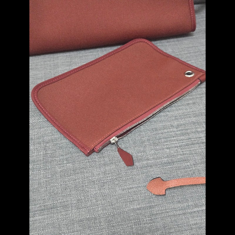 Hermes 愛馬仕 Herbag 31 愛馬仕紅 酒紅銀扣 手提 肩背  🈶子袋-39