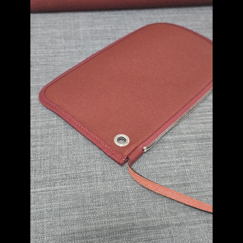 Hermes 愛馬仕 Herbag 31 愛馬仕紅 酒紅銀扣 手提 肩背  🈶子袋-41