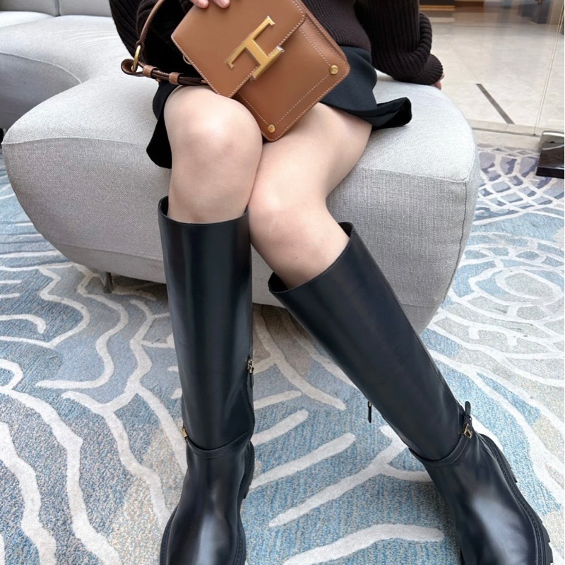 促銷品TOD'S皮革 踝靴黑色-1