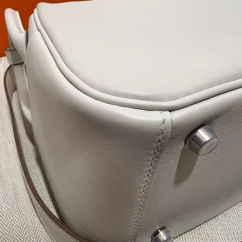 Hermes愛馬仕Mini Lindy I 一代 珍珠灰 Swift-16