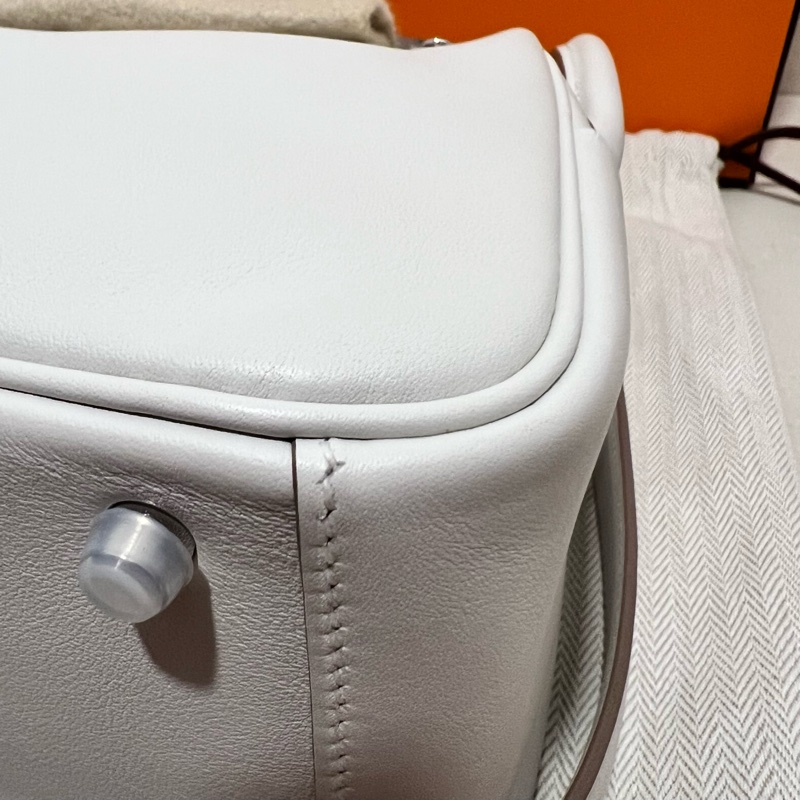 Hermes愛馬仕Mini Lindy I 一代 珍珠灰 Swift-18