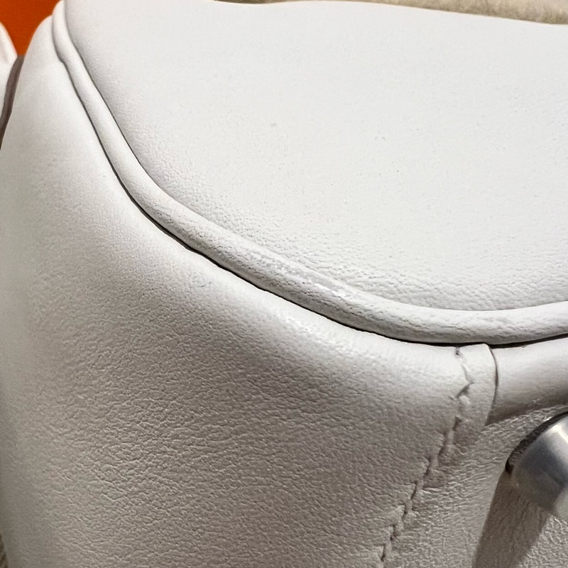 Hermes愛馬仕Mini Lindy I 一代 珍珠灰 Swift-19