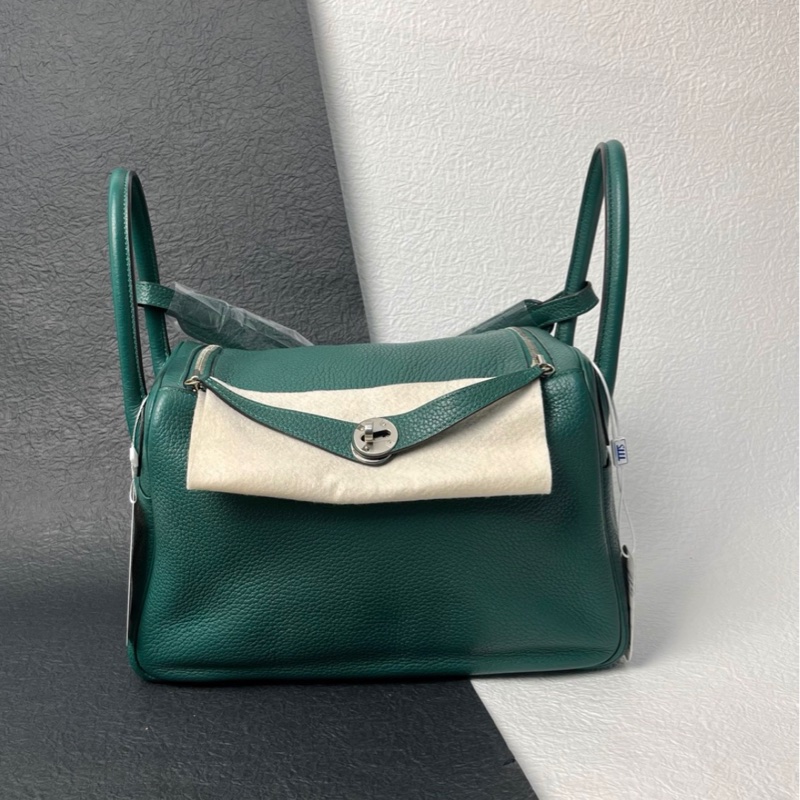 Hermes  孔雀綠 銀扣 lindy30-0