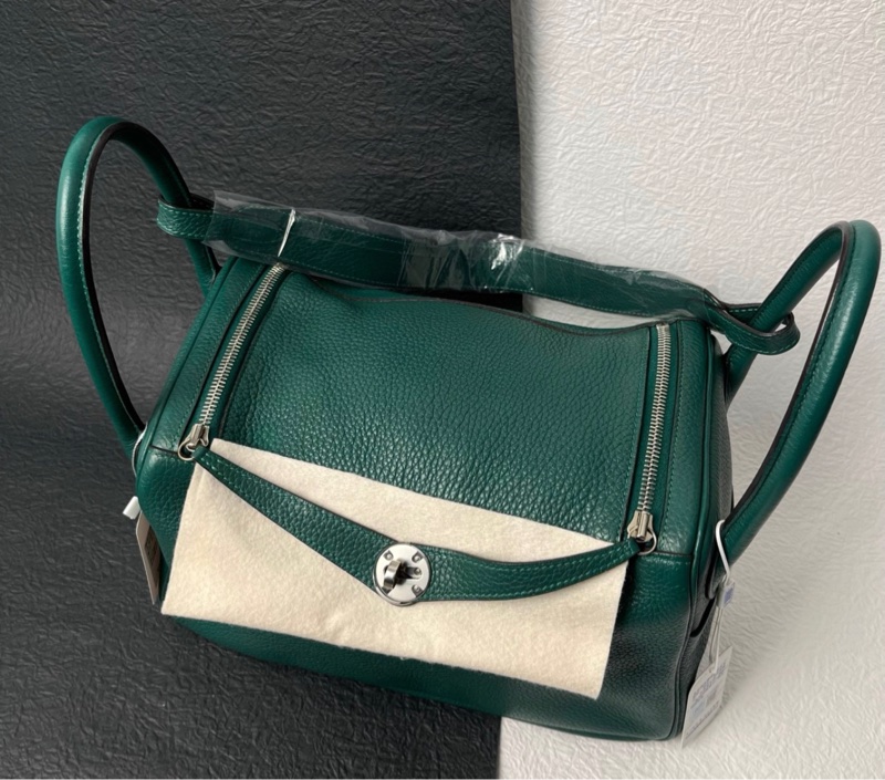 Hermes  孔雀綠 銀扣 lindy30-2
