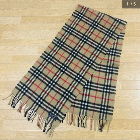 BURBERRY經典格紋羊絨圍巾✨