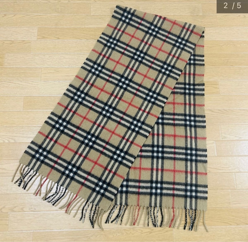 BURBERRY經典格紋羊絨圍巾✨-1