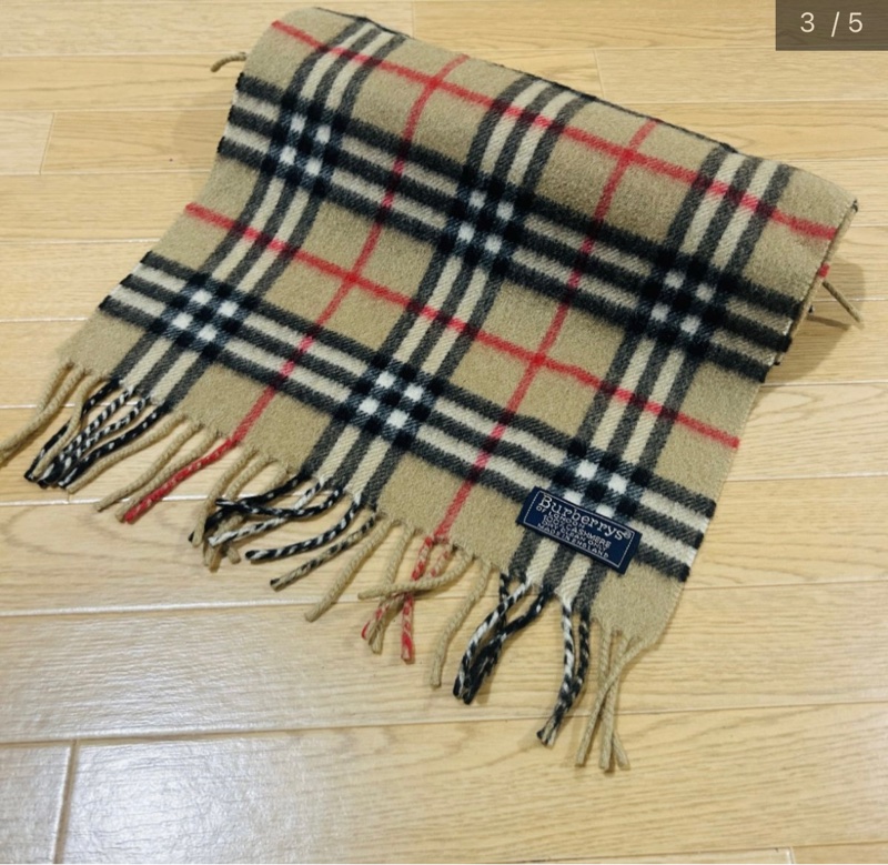 BURBERRY經典格紋羊絨圍巾✨-2