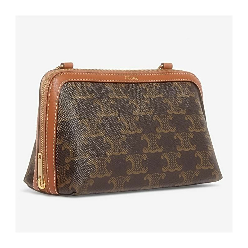 CELINE Triomphe 鏈條手拿包 小羊皮-1