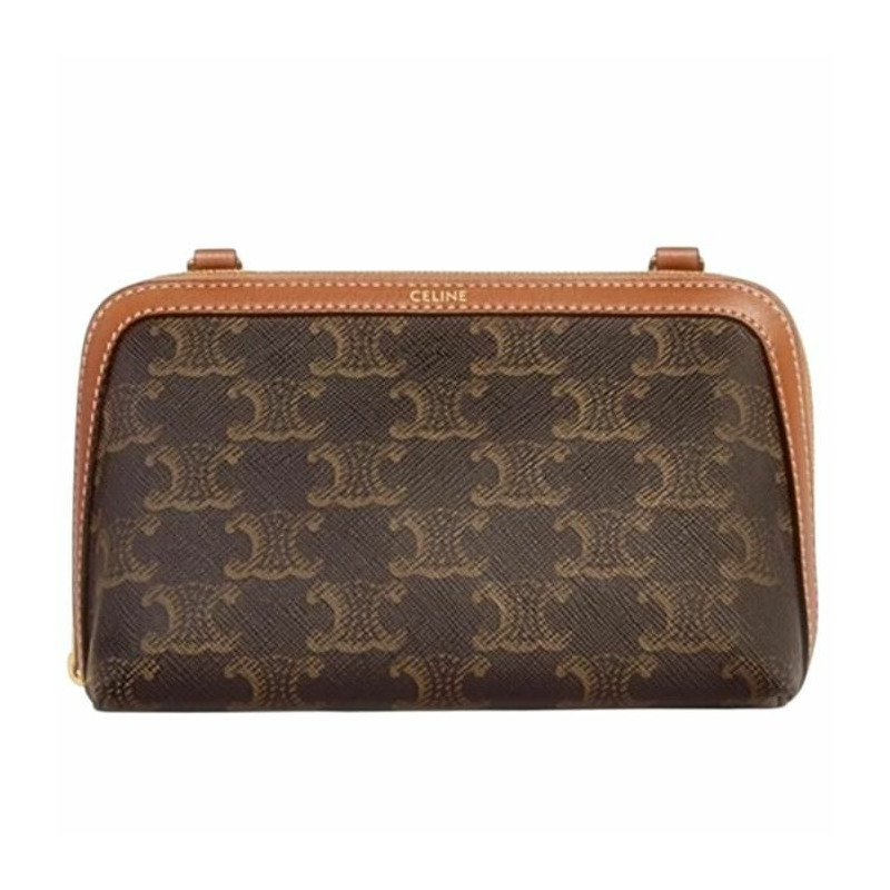 CELINE Triomphe 鏈條手拿包 小羊皮-6