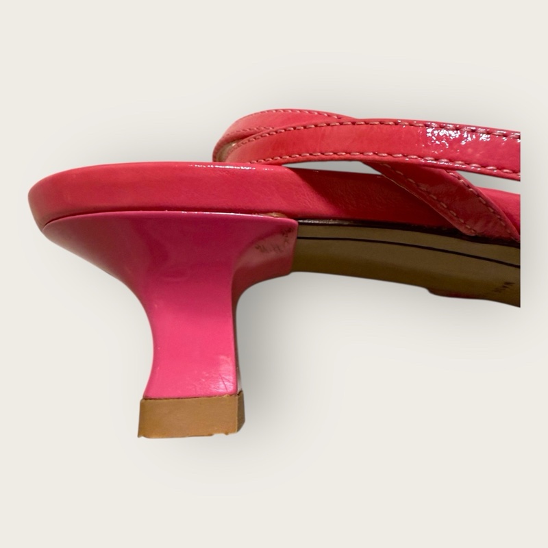 Louis Vuitton 二手閒置 老花粉色低根涼鞋 現況販售 37號-8