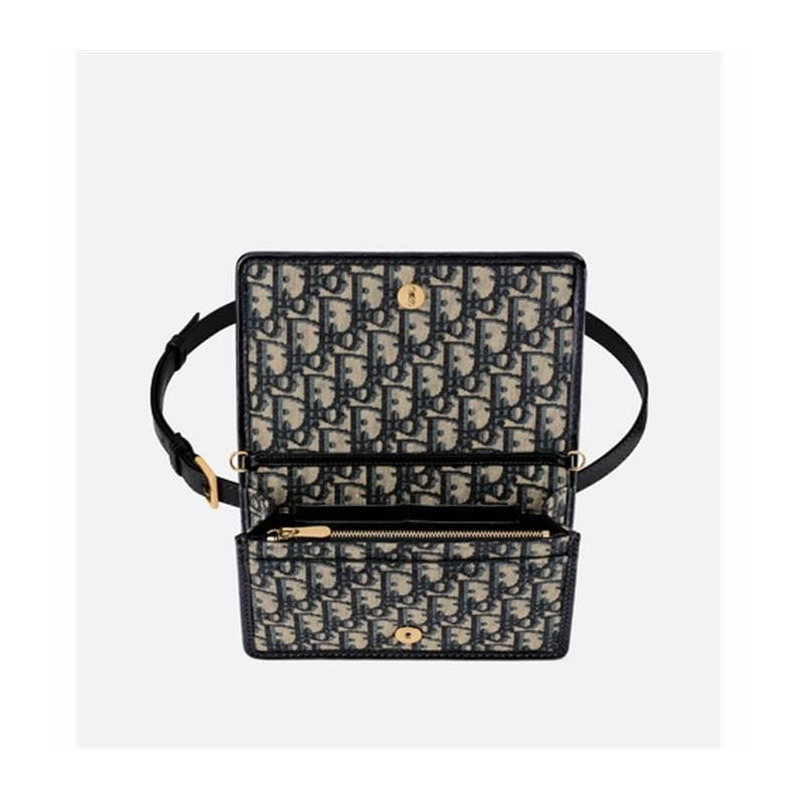 DIOR 30 MONTAIGNE 二合一收納包 藍色 S2086UT-3