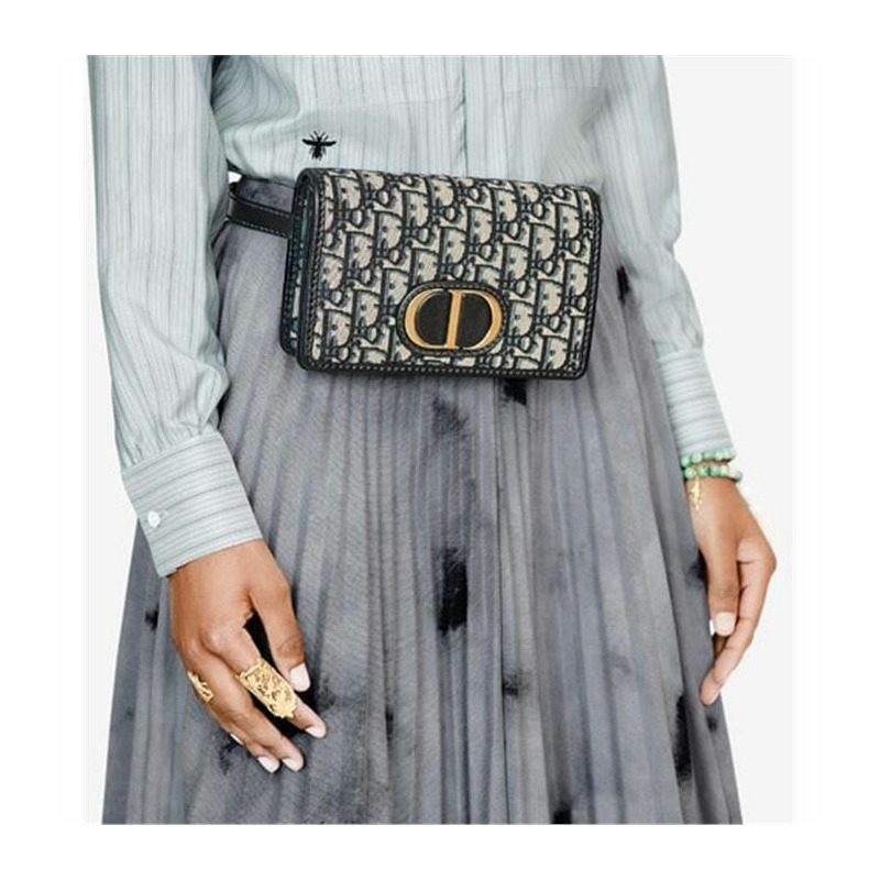 DIOR 30 MONTAIGNE 二合一收納包 藍色 S2086UT-5