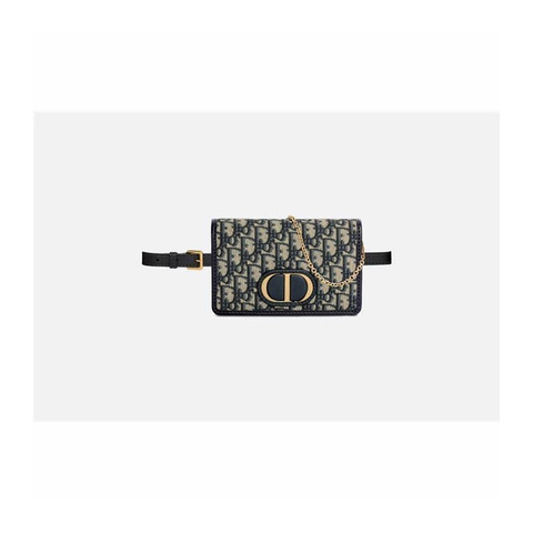DIOR 30 MONTAIGNE 二合一收納包 藍色 S2086UT