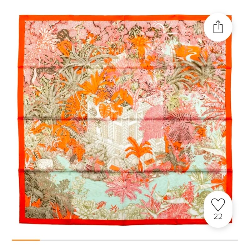 hermes tropical garden熱帶花園絲巾-8