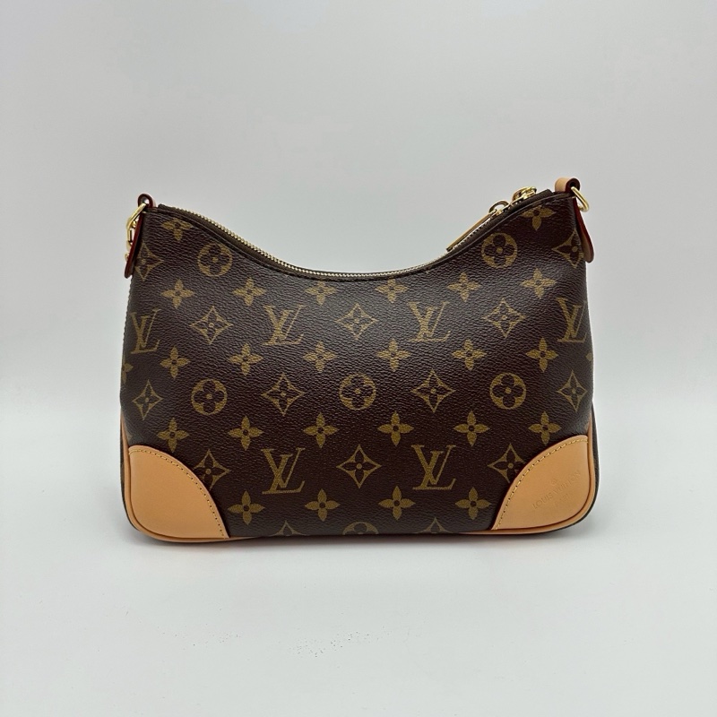 人氣經典款✨99新🆕LV路易威登Boulogne老花金扣牛角包單肩斜挎包-6