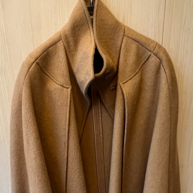 【主線白標】Max Mara 義大利製 頂級羊絨混紡斗篷外套-1