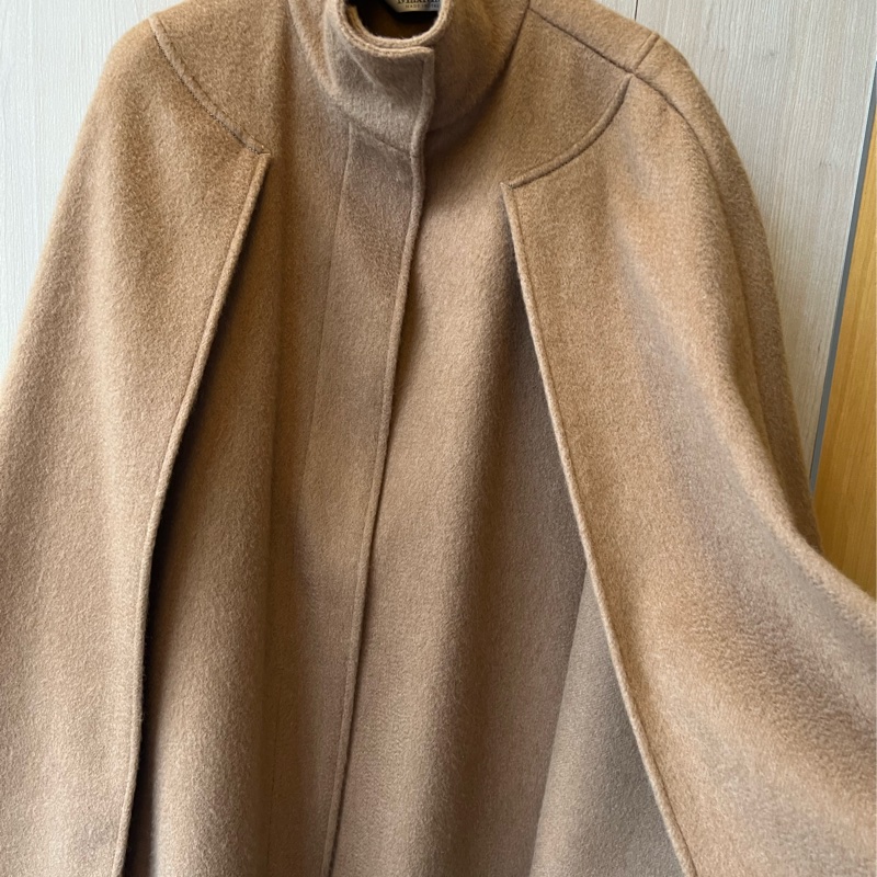 【主線白標】Max Mara 義大利製 頂級羊絨混紡斗篷外套-3
