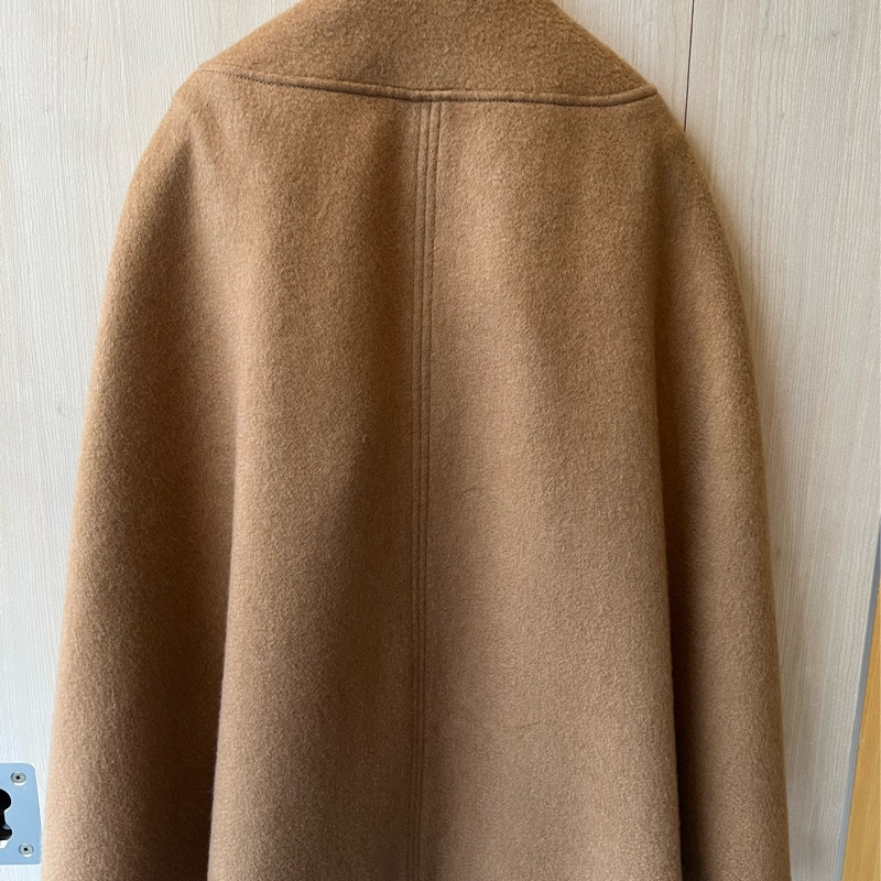 【主線白標】Max Mara 義大利製 頂級羊絨混紡斗篷外套-4