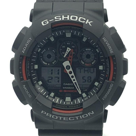 卡西歐 G-SHOCK 手錶 GA-100-1A4JF 石英黑色 G-Shock
