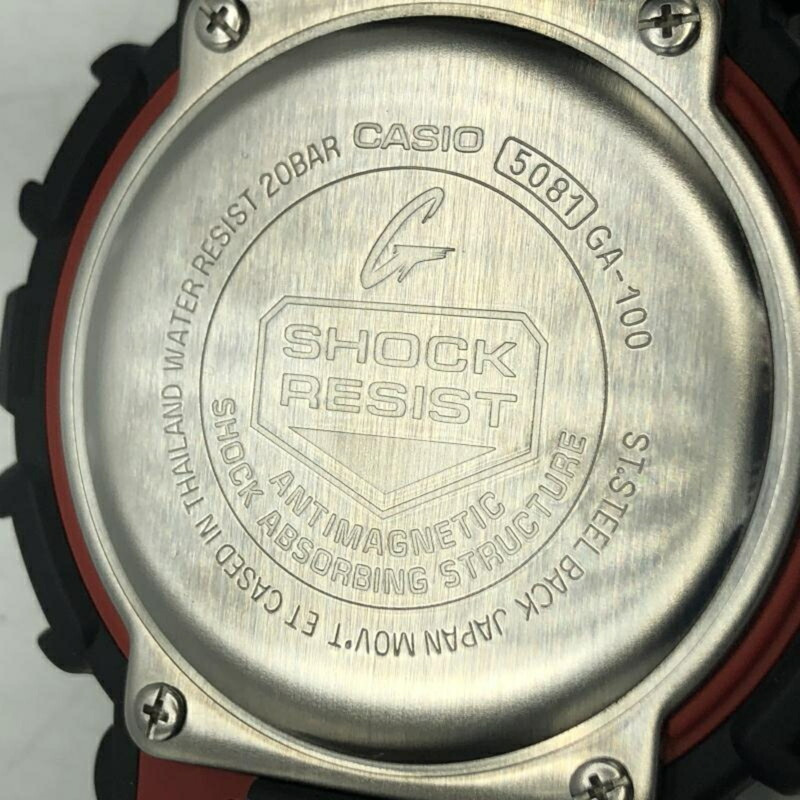 卡西歐 G-SHOCK 手錶 GA-100-1A4JF 石英黑色 G-Shock-8