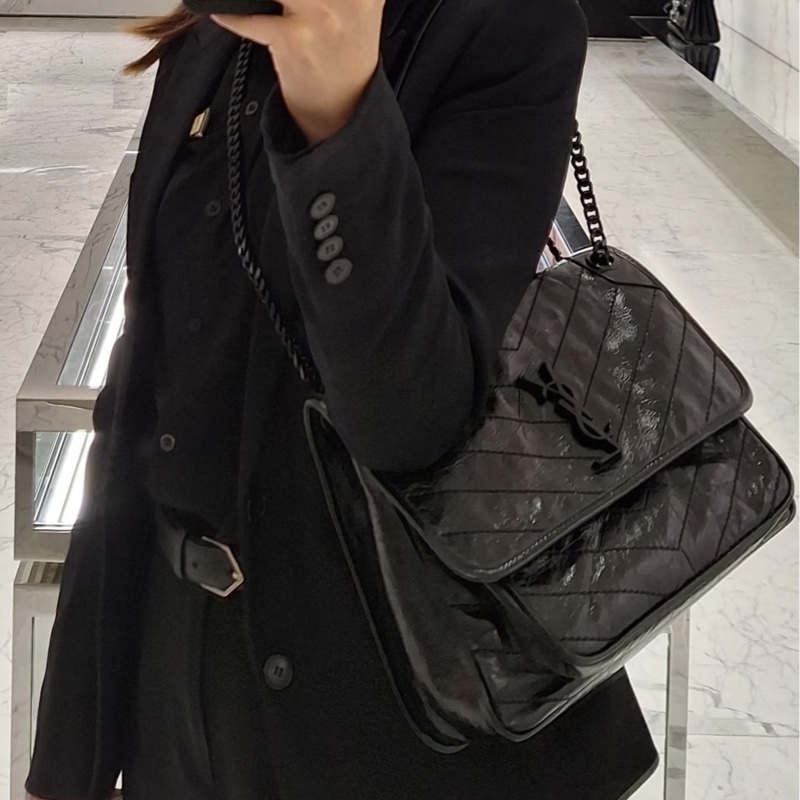 💗香緹國際精品💗 736 YSL soblack Niki 中號 全新-12