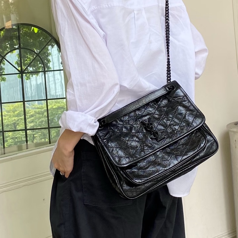 💗香緹國際精品💗 736 YSL soblack Niki 中號 全新-13