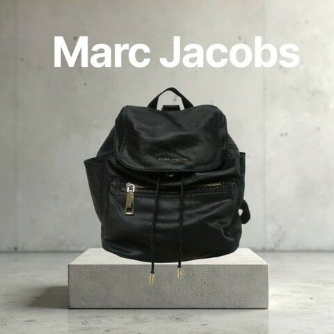 ‼️年前限時特賣‼️（原5800）至1/25⏰【8成新】㊣✨ Marc Jacobs✨馬克·雅各布斯 MJ 黑色 帆布 束口 後背包包/二手精品/二手包/保證正品