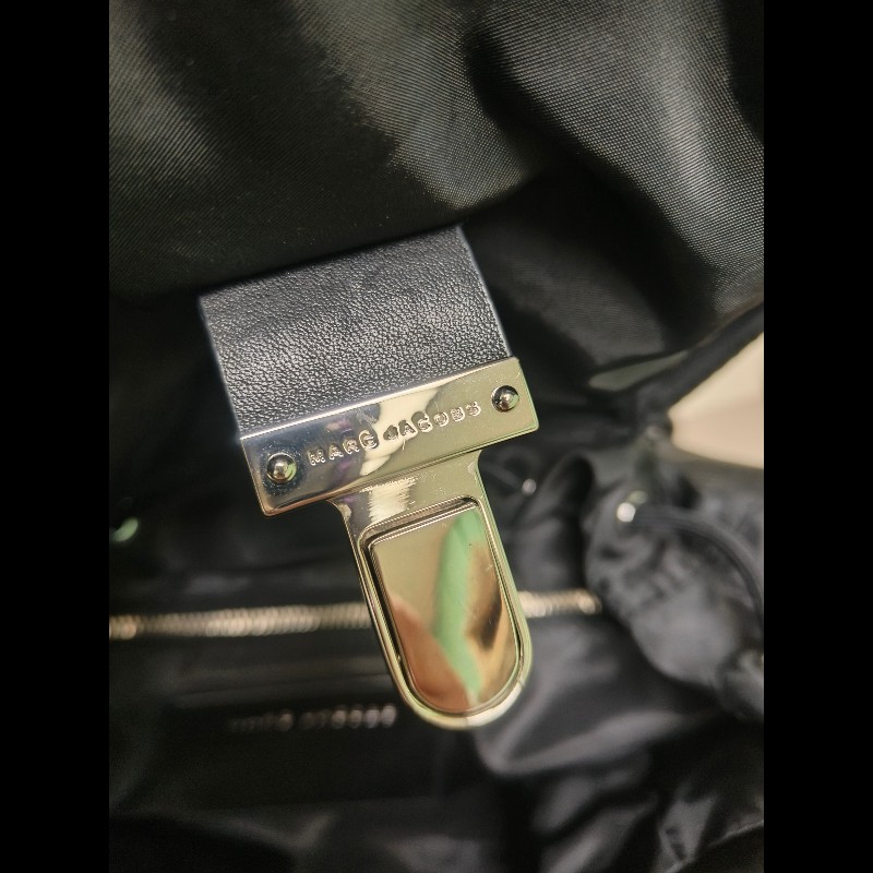 🔥年終狂降🔥【限時降價只到12/31（原6,800）】【8成新】㊣✨ Marc Jacobs✨馬克·雅各布斯 MJ 黑色 帆布 束口 後背包包/二手精品/二手包/保證正品-41