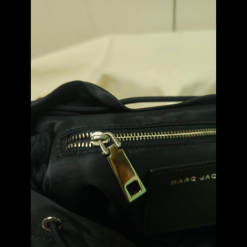 🔥年終狂降🔥【限時降價只到12/31（原6,800）】【8成新】㊣✨ Marc Jacobs✨馬克·雅各布斯 MJ 黑色 帆布 束口 後背包包/二手精品/二手包/保證正品-46