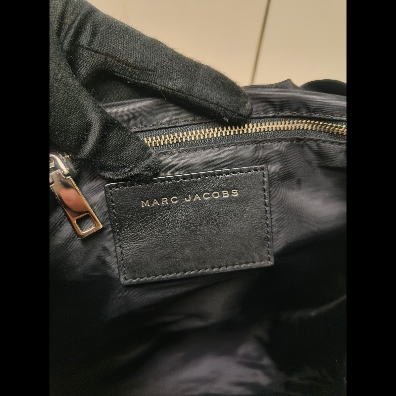 🔥年終狂降🔥【限時降價只到12/31（原6,800）】【8成新】㊣✨ Marc Jacobs✨馬克·雅各布斯 MJ 黑色 帆布 束口 後背包包/二手精品/二手包/保證正品-47