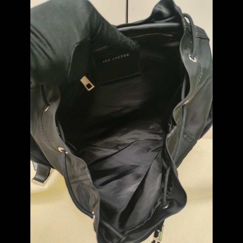 🔥年終狂降🔥【限時降價只到12/31（原6,800）】【8成新】㊣✨ Marc Jacobs✨馬克·雅各布斯 MJ 黑色 帆布 束口 後背包包/二手精品/二手包/保證正品-48