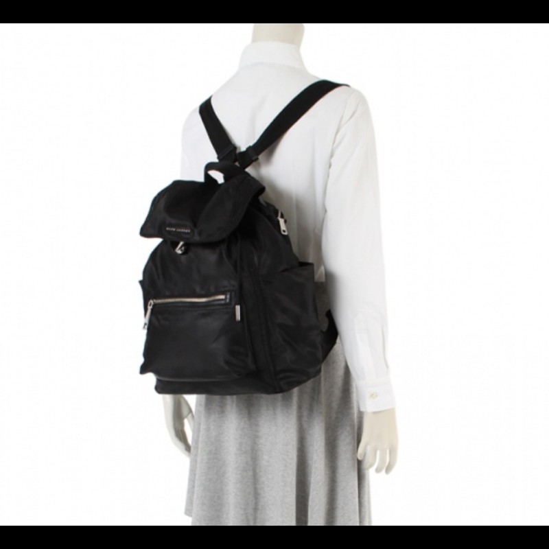 🔥年終狂降🔥【限時降價只到12/31（原6,800）】【8成新】㊣✨ Marc Jacobs✨馬克·雅各布斯 MJ 黑色 帆布 束口 後背包包/二手精品/二手包/保證正品-50