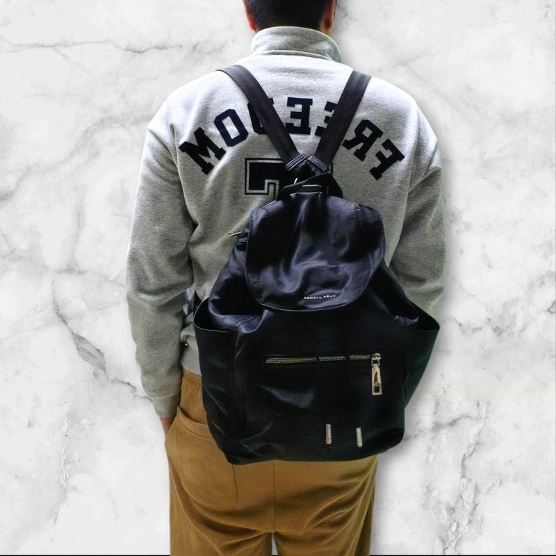 🔥年終狂降🔥【限時降價只到12/31（原6,800）】【8成新】㊣✨ Marc Jacobs✨馬克·雅各布斯 MJ 黑色 帆布 束口 後背包包/二手精品/二手包/保證正品-52