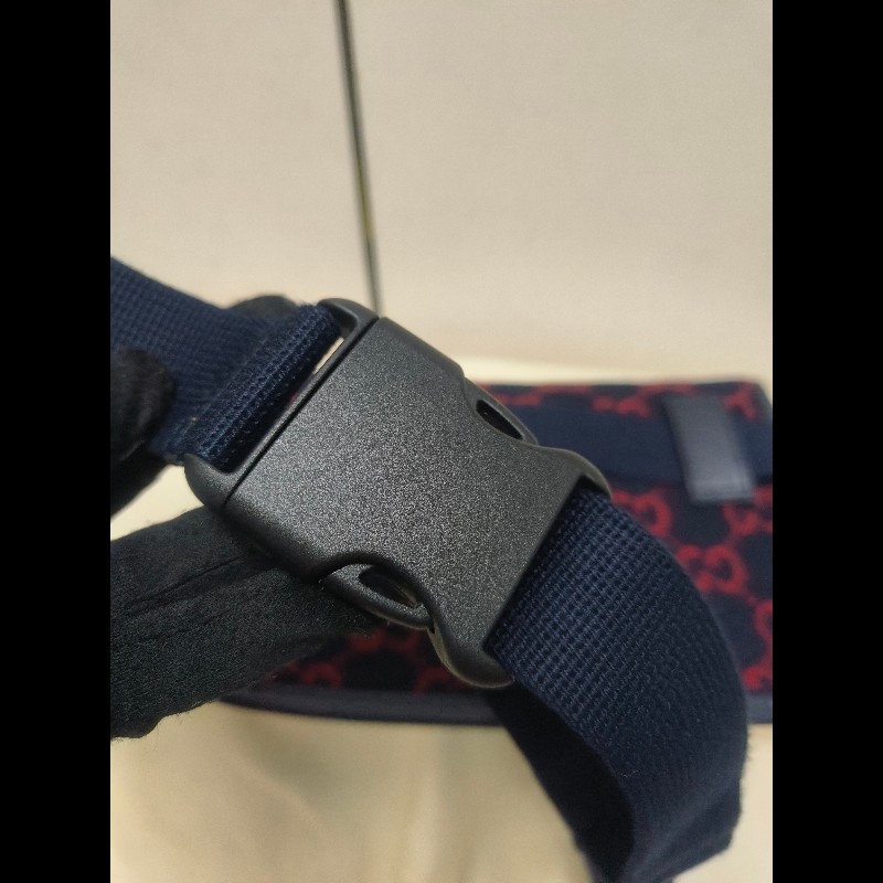 🔥年終狂降🔥【限時降價只到12/31（原15,800）】【8成新】㊣✨GUCCI✨（附防塵袋）古馳 深藍 羊毛 老花 皮革 腰包 胸包 手拿包/雙G/二手包/保證正品🌳二手樹屋🌳-21