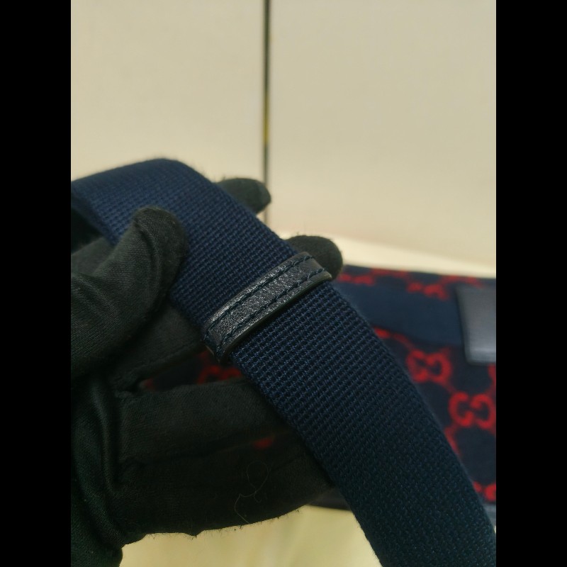 🔥年終狂降🔥【限時降價只到12/31（原15,800）】【8成新】㊣✨GUCCI✨（附防塵袋）古馳 深藍 羊毛 老花 皮革 腰包 胸包 手拿包/雙G/二手包/保證正品🌳二手樹屋🌳-23