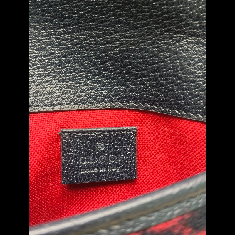 🔥年終狂降🔥【限時降價只到12/31（原15,800）】【8成新】㊣✨GUCCI✨（附防塵袋）古馳 深藍 羊毛 老花 皮革 腰包 胸包 手拿包/雙G/二手包/保證正品🌳二手樹屋🌳-30