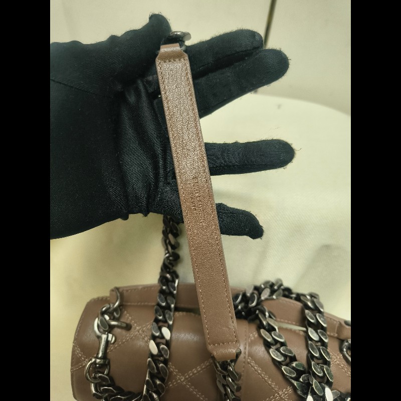 🔥年終狂降🔥【限時降價只到12/31（原48,800）】【8成新】㊣✨YSL✨SAINT LAURENT 聖羅蘭  奶茶色  菱格紋 牛皮 掀蓋 仿舊銀 學院包 鏈條包 信封包 肩背包 斜背包 手提包/二手包/保證正品🌳二手樹屋🌳-28