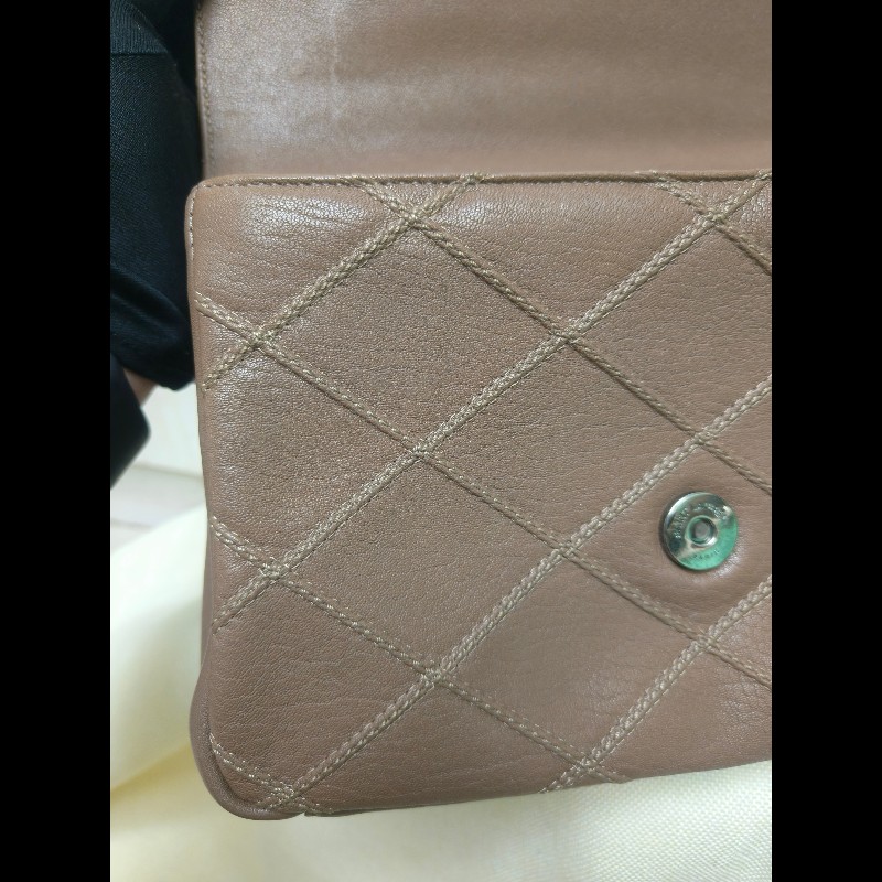 🔥年終狂降🔥【限時降價只到12/31（原48,800）】【8成新】㊣✨YSL✨SAINT LAURENT 聖羅蘭  奶茶色  菱格紋 牛皮 掀蓋 仿舊銀 學院包 鏈條包 信封包 肩背包 斜背包 手提包/二手包/保證正品🌳二手樹屋🌳-36