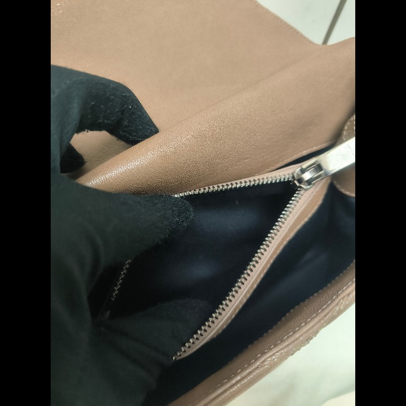 🔥年終狂降🔥【限時降價只到12/31（原48,800）】【8成新】㊣✨YSL✨SAINT LAURENT 聖羅蘭  奶茶色  菱格紋 牛皮 掀蓋 仿舊銀 學院包 鏈條包 信封包 肩背包 斜背包 手提包/二手包/保證正品🌳二手樹屋🌳-41