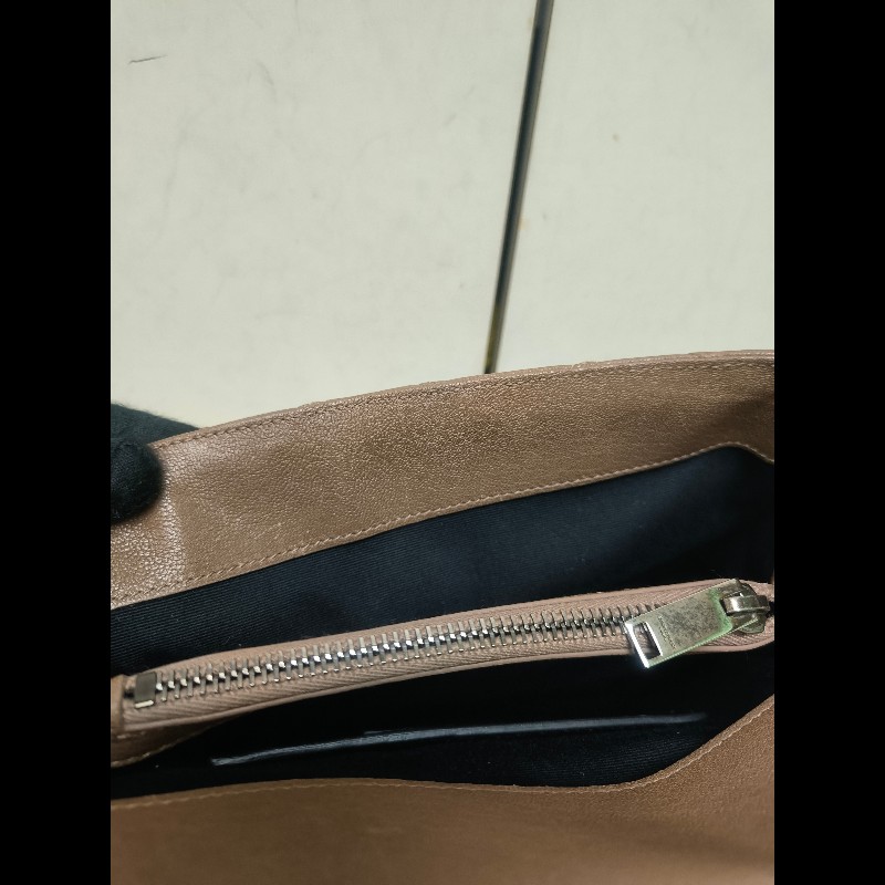 🔥年終狂降🔥【限時降價只到12/31（原48,800）】【8成新】㊣✨YSL✨SAINT LAURENT 聖羅蘭  奶茶色  菱格紋 牛皮 掀蓋 仿舊銀 學院包 鏈條包 信封包 肩背包 斜背包 手提包/二手包/保證正品🌳二手樹屋🌳-45