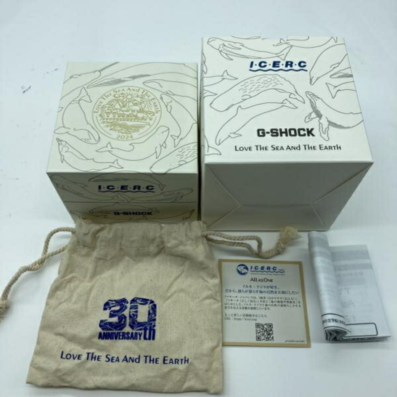 卡西歐 G-SHOCK 手錶，ICERC 日本合作 30 週年紀念款，白色，GW-6904-7JR-6