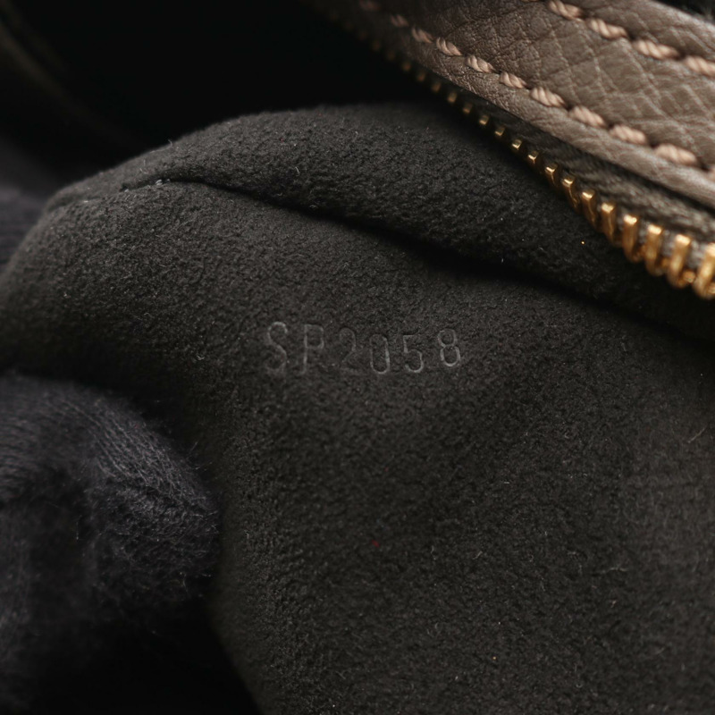 Mahina L 單肩包 M93821 Mahina 皮革 珍珠灰 二手女士-4