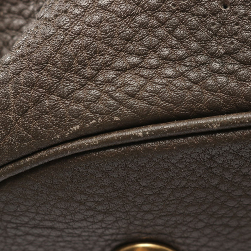 Mahina L 單肩包 M93821 Mahina 皮革 珍珠灰 二手女士-12